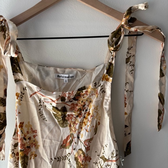 Reformation Aden Silk Dress Midi Sz S NWT - Picture 7 of 9